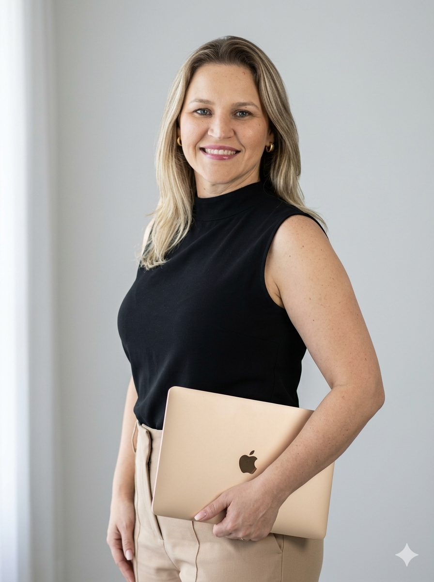 Michele Czaplinsky com notebook